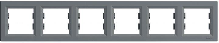 Рамка Schneider Electric EPH5800662 Asfora 6 постов пластик Стальной (11485813)