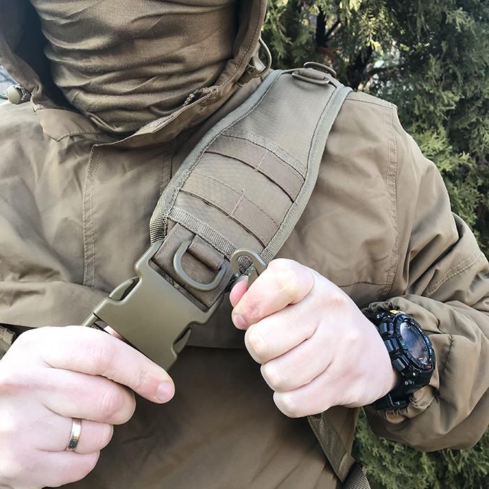 Сумка тактическая через плечо M-TAC Urban Line City Hunter Hexagon Bag Olive (9159) - фото 7 Сумка тактическая через плечо M-TAC Urban Line City Hunter Hexagon Bag Olive (9159) - фото 7