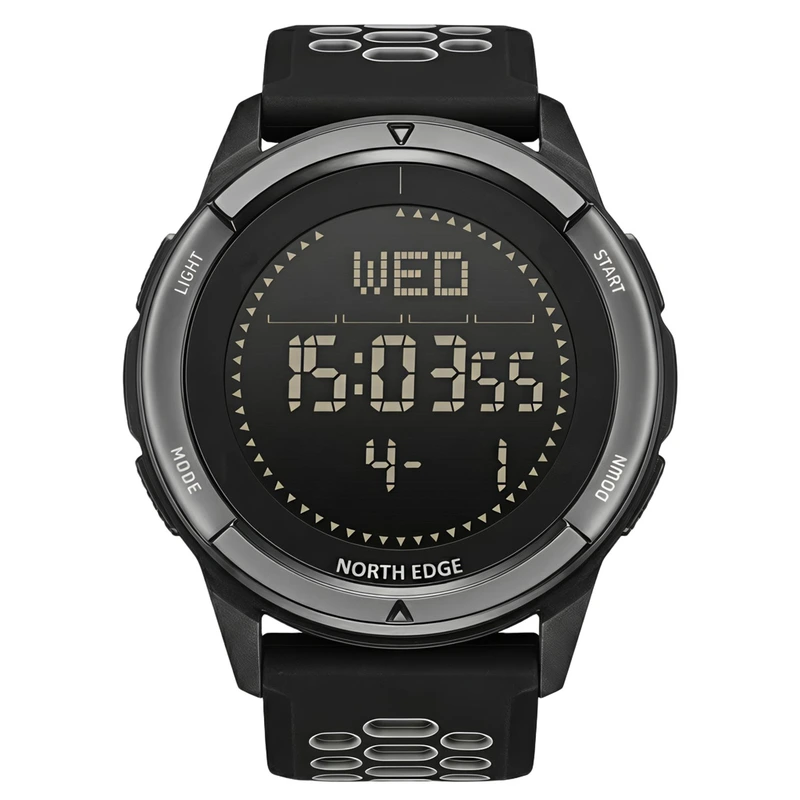 Наручний годинник North Edge Alps Flex Grey з компасом 2 ремінці