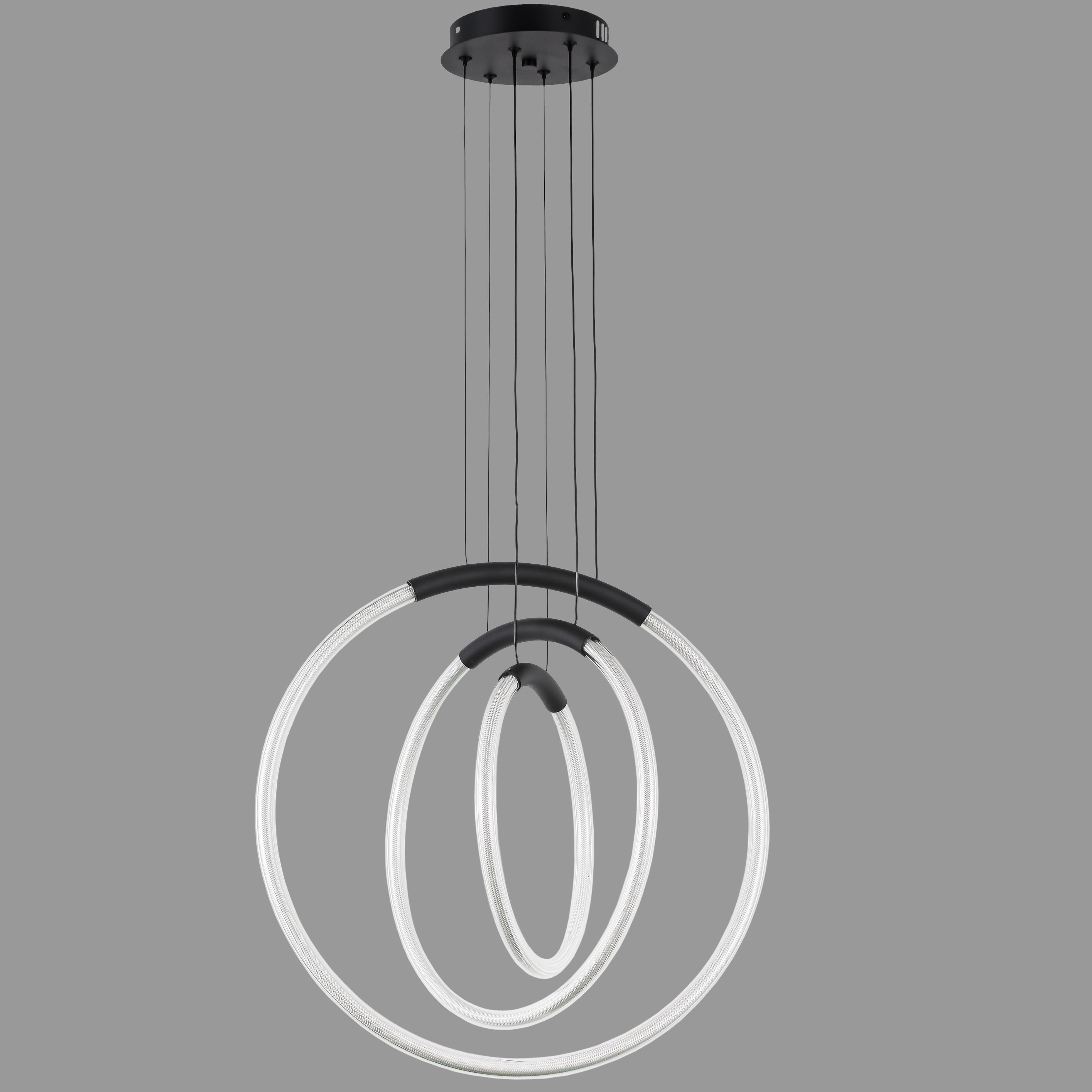 Люстра подвесная led 30W Черный (81-2022 (300/400/500) BK)