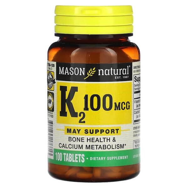 Вітаміни Mason Natural Vitamin K2 100 мкг 100 таб. (1584)