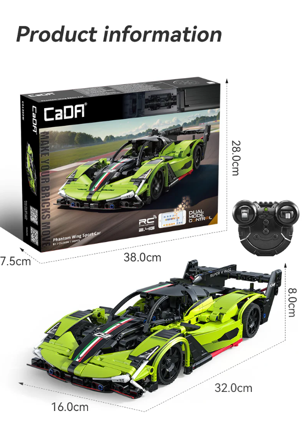 Конструктор детский CaDa Phantom Wing Машина на радиоуправлении для мальчика 395 дет. (22774743) - фото 3