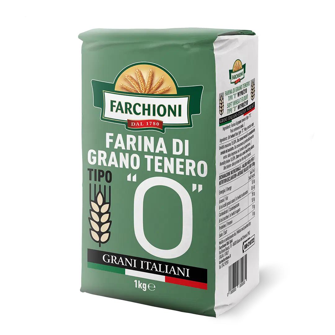 Борошно пшеничне Farchioni Farino di grano tenero Tipo "0" тонкого помелу 1 кг