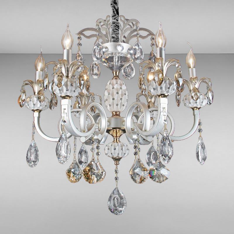 Люстра подвесная Light House ES-16016/6 на шесть ламп-свечей Белый