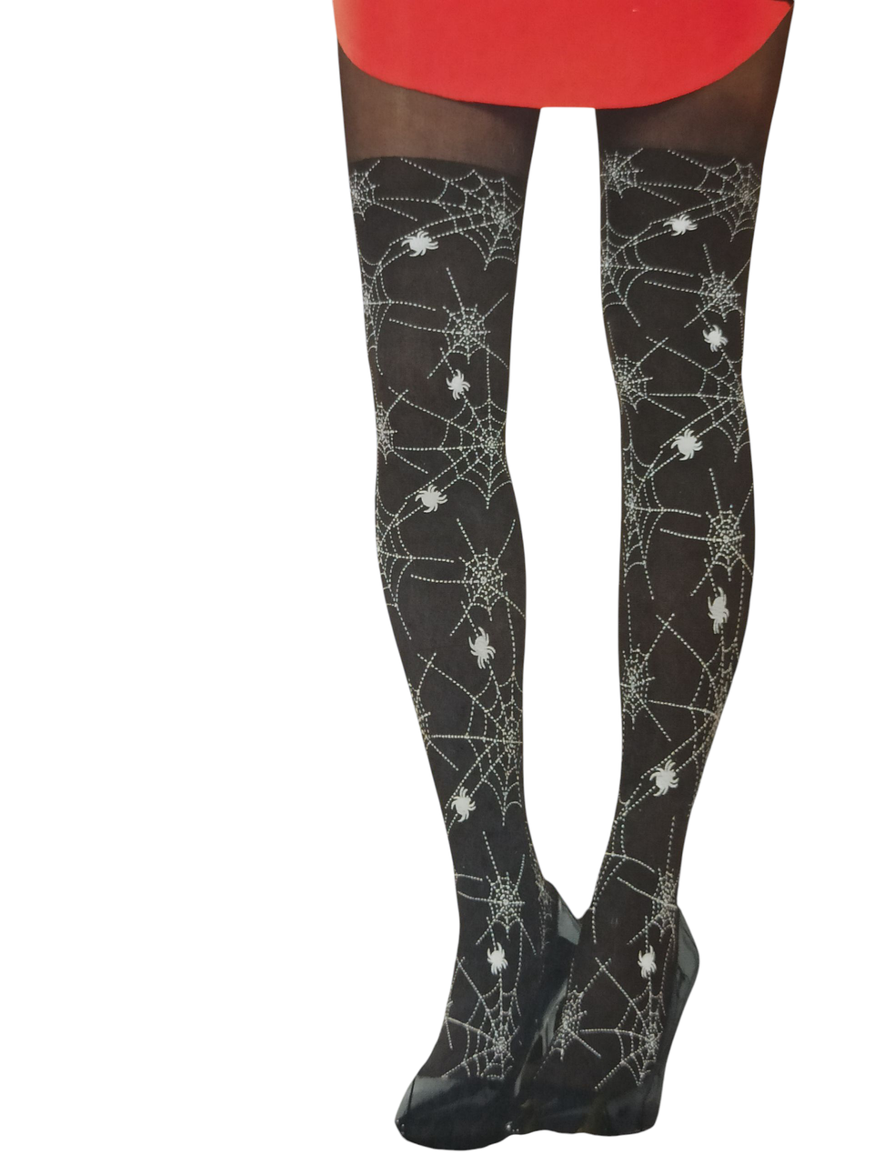 Колготки женские паутина с пауками для Хэллоуина 50\20 den L р. 46-48 Черный (L0558)