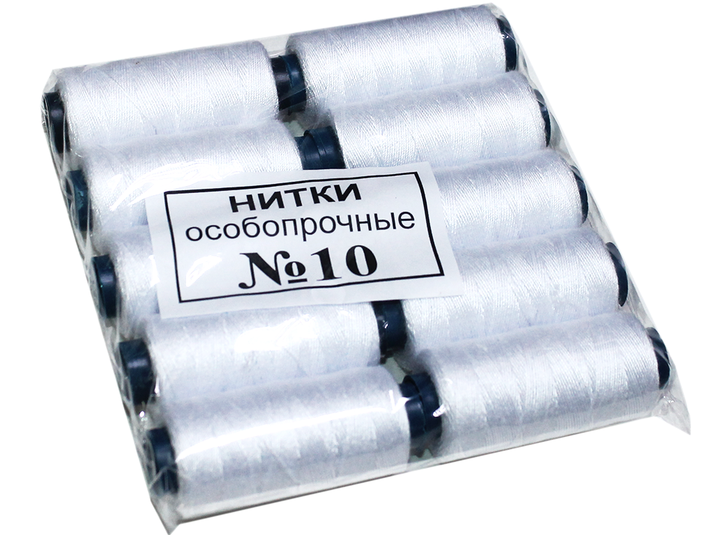 Нитки №10 10 шт. Білий - фото 2