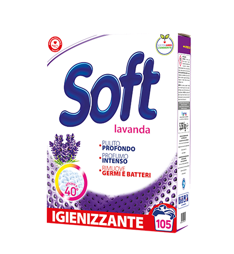 Стиральный порошок Biochimica Soft Lavanda универсальный с активным кислородом 5,25 кг 105 стирок (8003640011001)