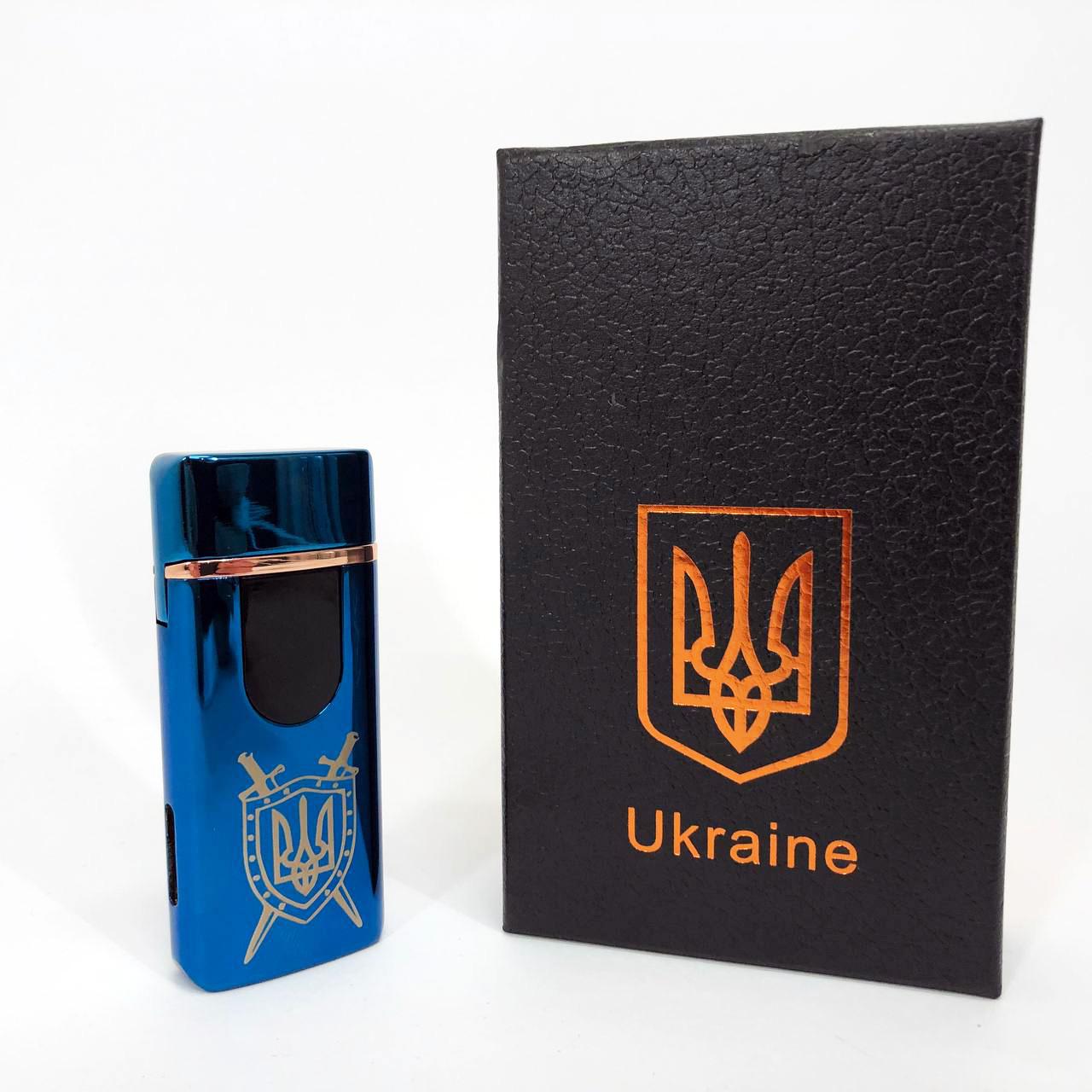Электрическая и газовая зажигалка Украина с USB-зарядкой Синий (HL-432) Электрическая и газовая зажигалка Украина с USB-зарядкой Синий (HL-432)
