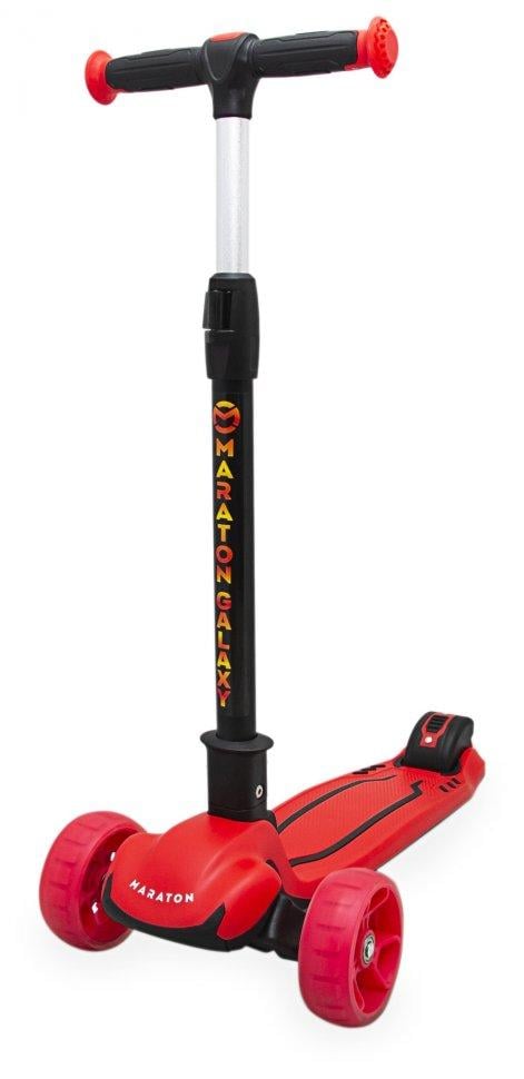 Самокат трехколесный Maraton Galaxy с быстрым складыванием Красный