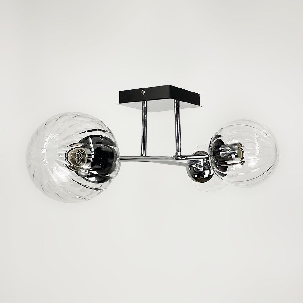 Люстра современная потолочная на 4 прозрачных плафона Хром (2693/4 (new) CH/CL) - фото 2