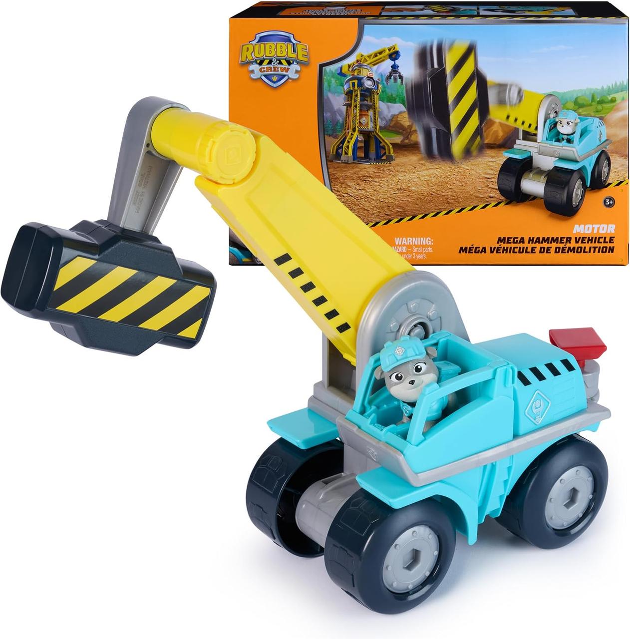 Строительная машина с фигуркой Rubble & Crew Motor Mega Hammer Щенячий патруль Кремез и команда (6074961)