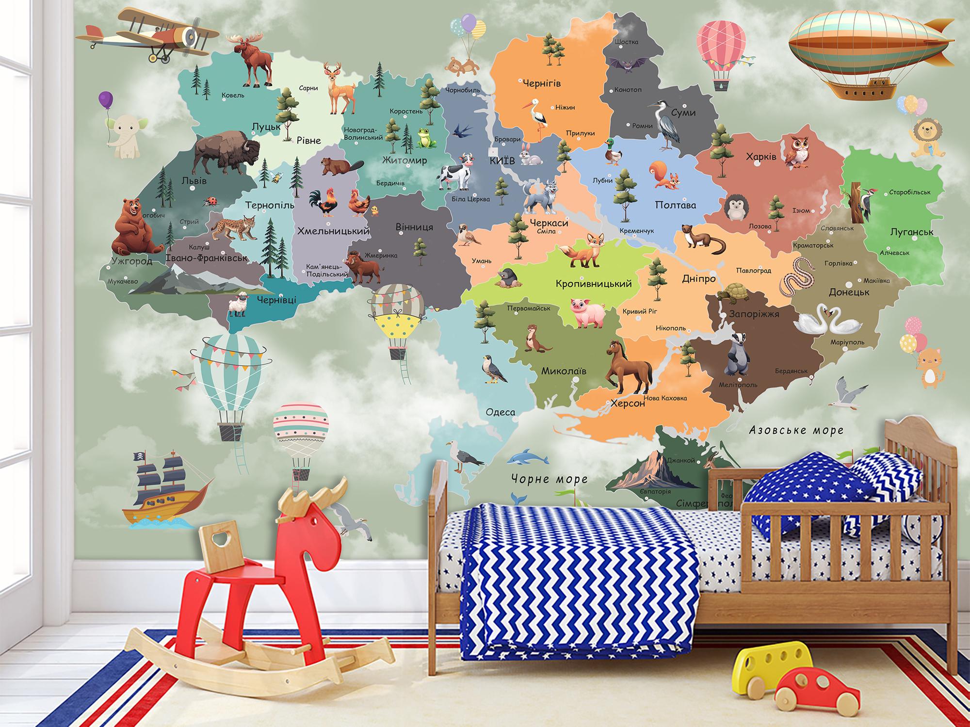 Обои 3Д флизелиновые Upstream Детская карта Украины 120х180 см (WMK-013/2) - фото 10 Обои 3Д флизелиновые Upstream Детская карта Украины 120х180 см (WMK-013/2) - фото 10
