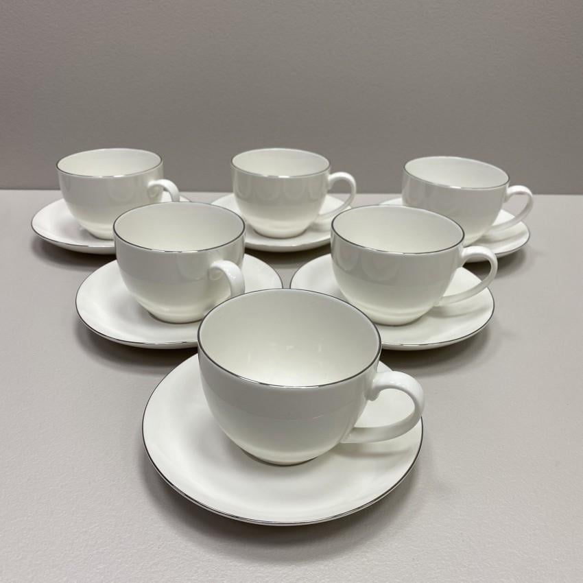 Сервіз чайний S&T 1753-4 порцеляновий 12 пр. Срібний (2173045521) - фото 4 Сервіз чайний S&T 1753-4 порцеляновий 12 пр. Срібний (2173045521) - фото 4