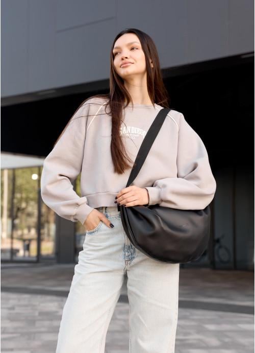 Женская сумка хобо Sambag Черный (724058428)