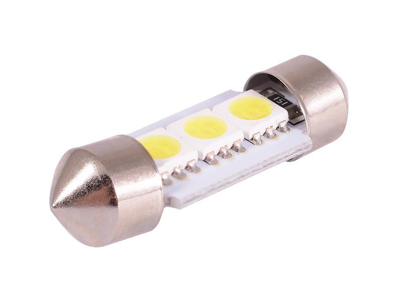 Автомобильная лампа светодиодная LEDUA S85 33 мм 3 SMD 5050 12V Белый (4730)