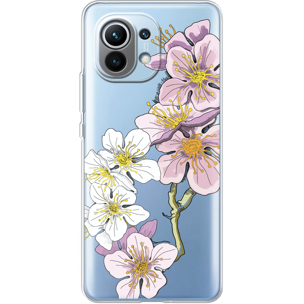 Чохол BoxFace Xiaomi Mi 11 Cherry Blossom Прозорий силікон (41924-cc4-41924)