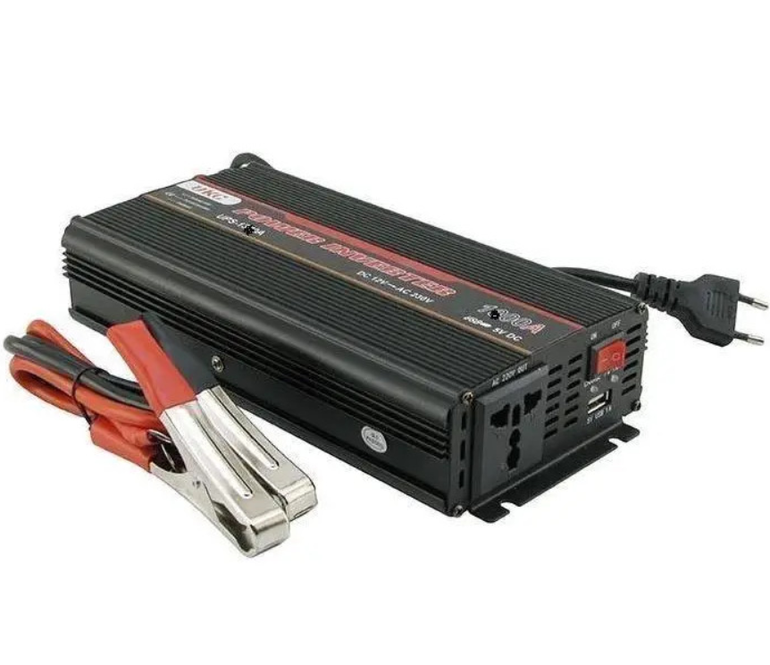 Автомобильный инвертор с зарядкой UKC UPS-1800A 1800W DC/AC 12-220 В (3010880856)