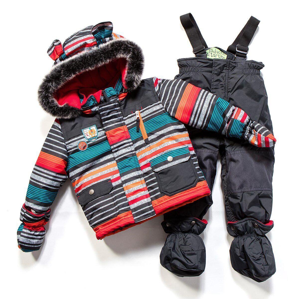 Детский зимний комплект для мальчика Peluche&Tartine F17M09BG 74-84 см Голубо-красный (F17M09BG-Deepgrey-12m)