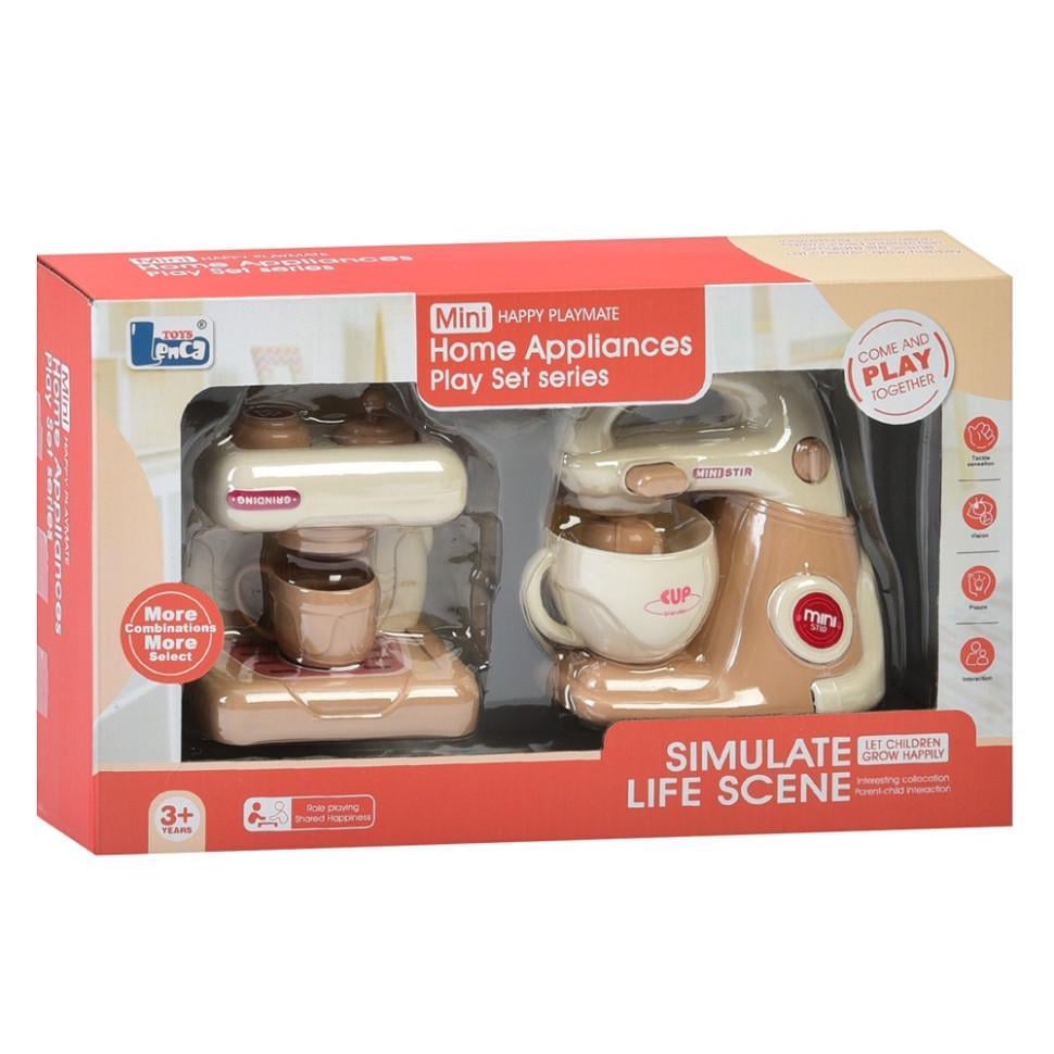 Набор детской бытовой техники. Кофеварка и Миксер Bambi (IM-176-M-982)