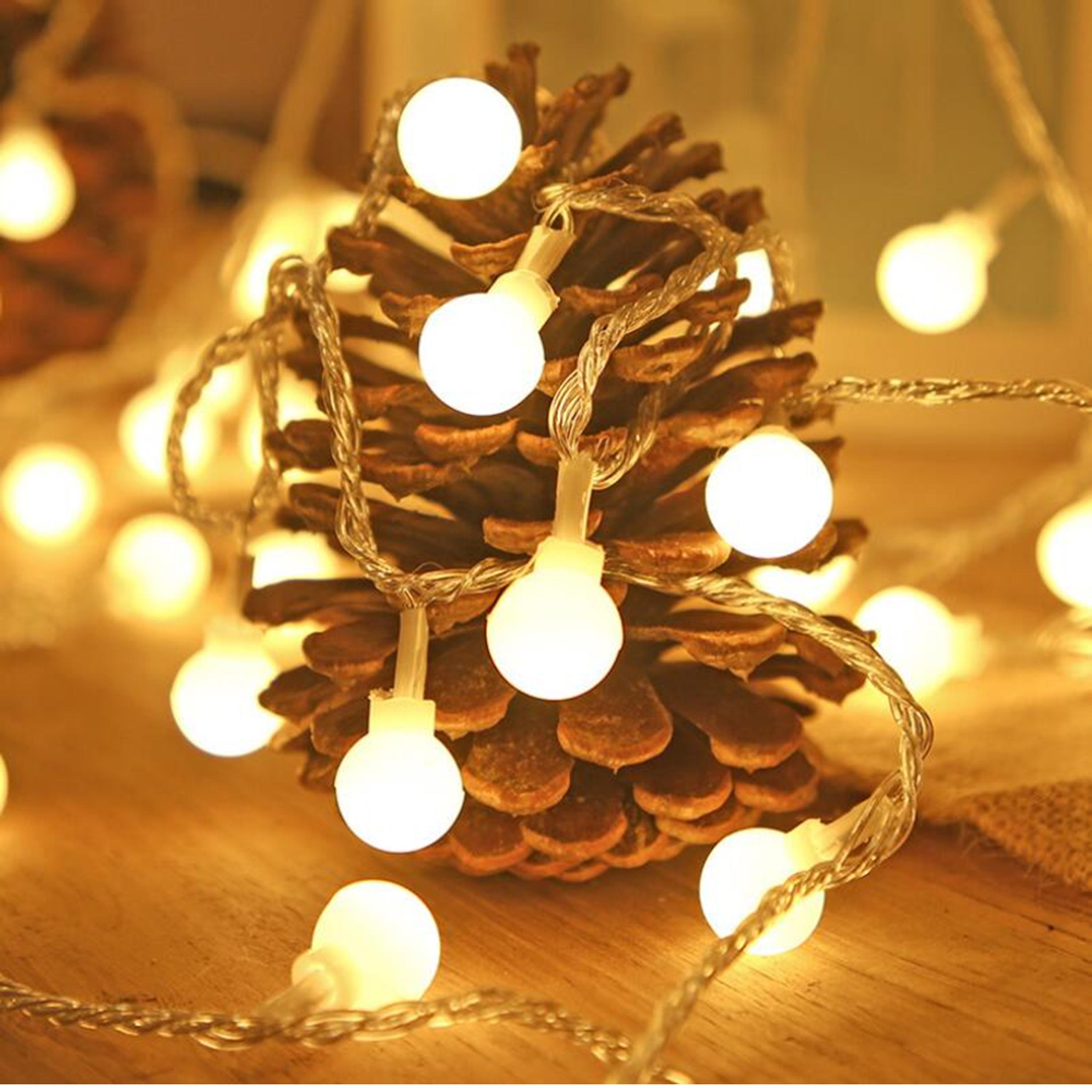 Гірлянда Кульки світлодіодна 6 м USB живлення через PowerBank Білий теплий (WLS-2148W6) - фото 4