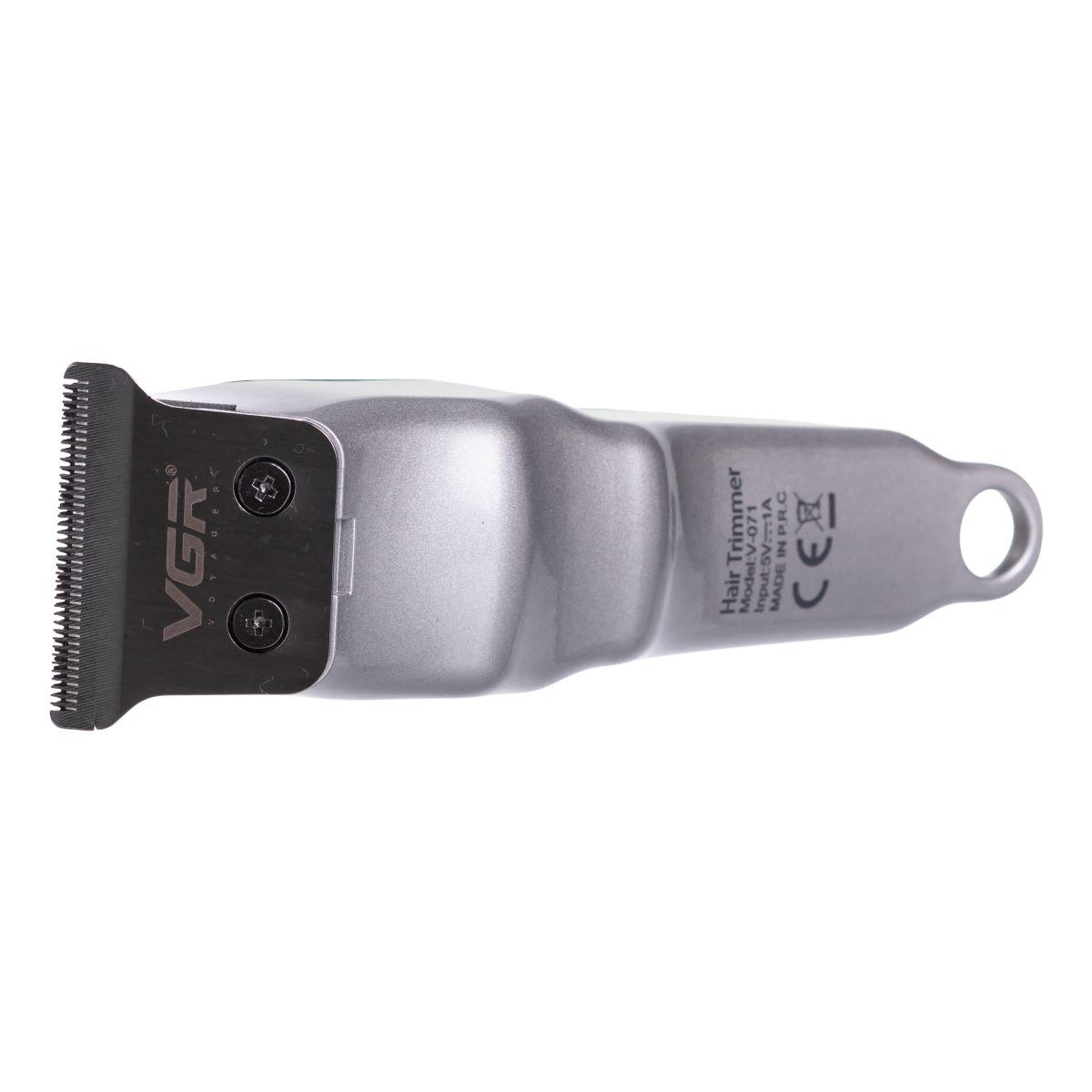 Машинка для стрижки VGR V-071 аккумуляторная Серебристый (7357) - фото 9