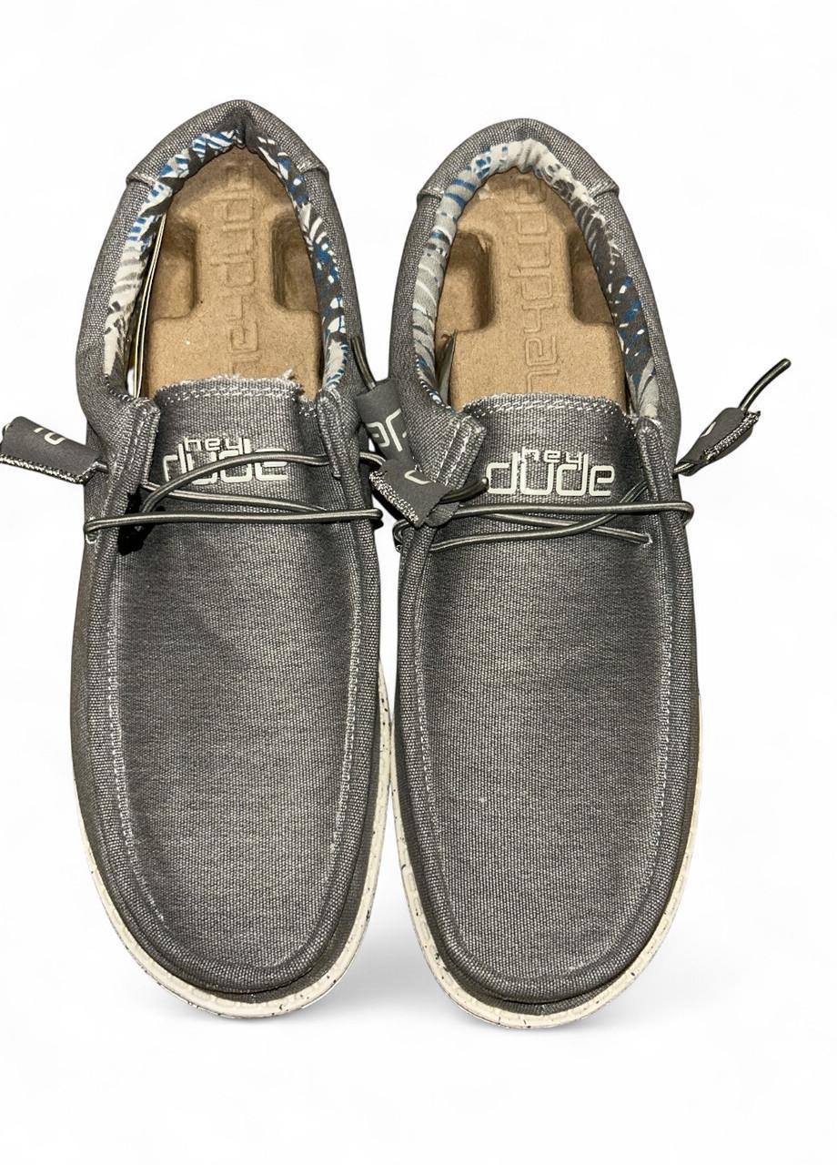 Мокасини чоловічі Hey Dude Wally Stretch iron 150203910 р. 43 28,2 см Сірий (2772098776) - фото 5
