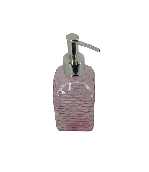 Дозатор Stenson Color для мыла стеклянный корпус 330 мл Розовый (624721) - фото 2