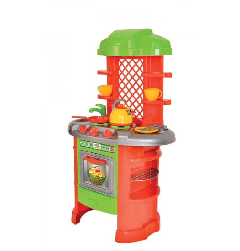 Детский игровой набор ТехноК Кухня с аксессуарами из пластика 81х51х30 см Разноцветный (150-98-TH0847)