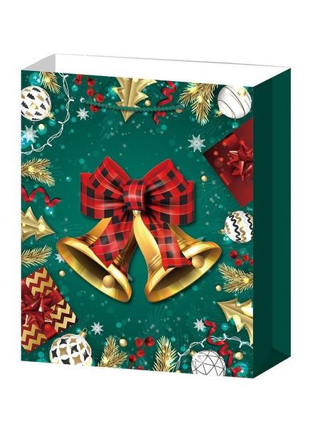 Пакет новогодний бумажный Christmas decoration S 18x23x8 см (R96634-S)