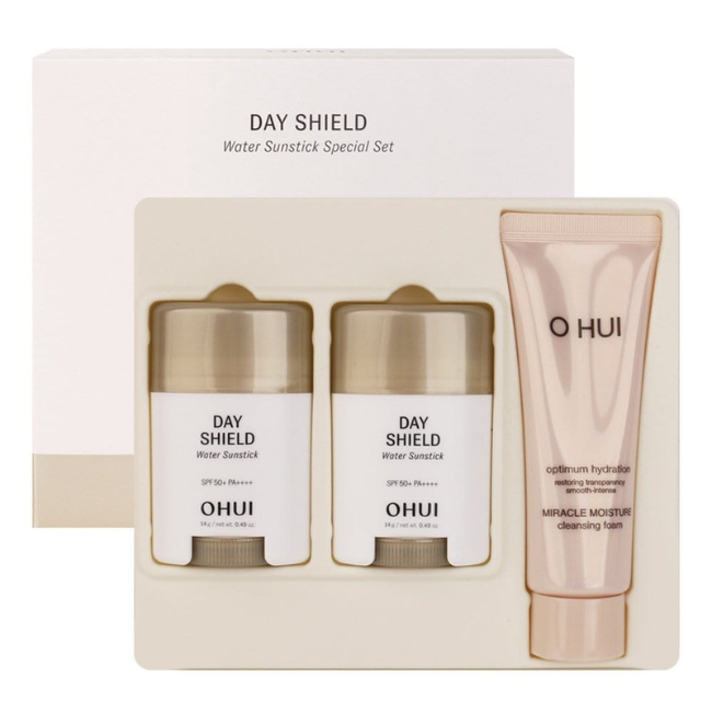 Набор с увлажняющим солнцезащитным стоком O Hui Day Shield Water Sun Stick SPF 50+ PA++++ ( 8809949486300)