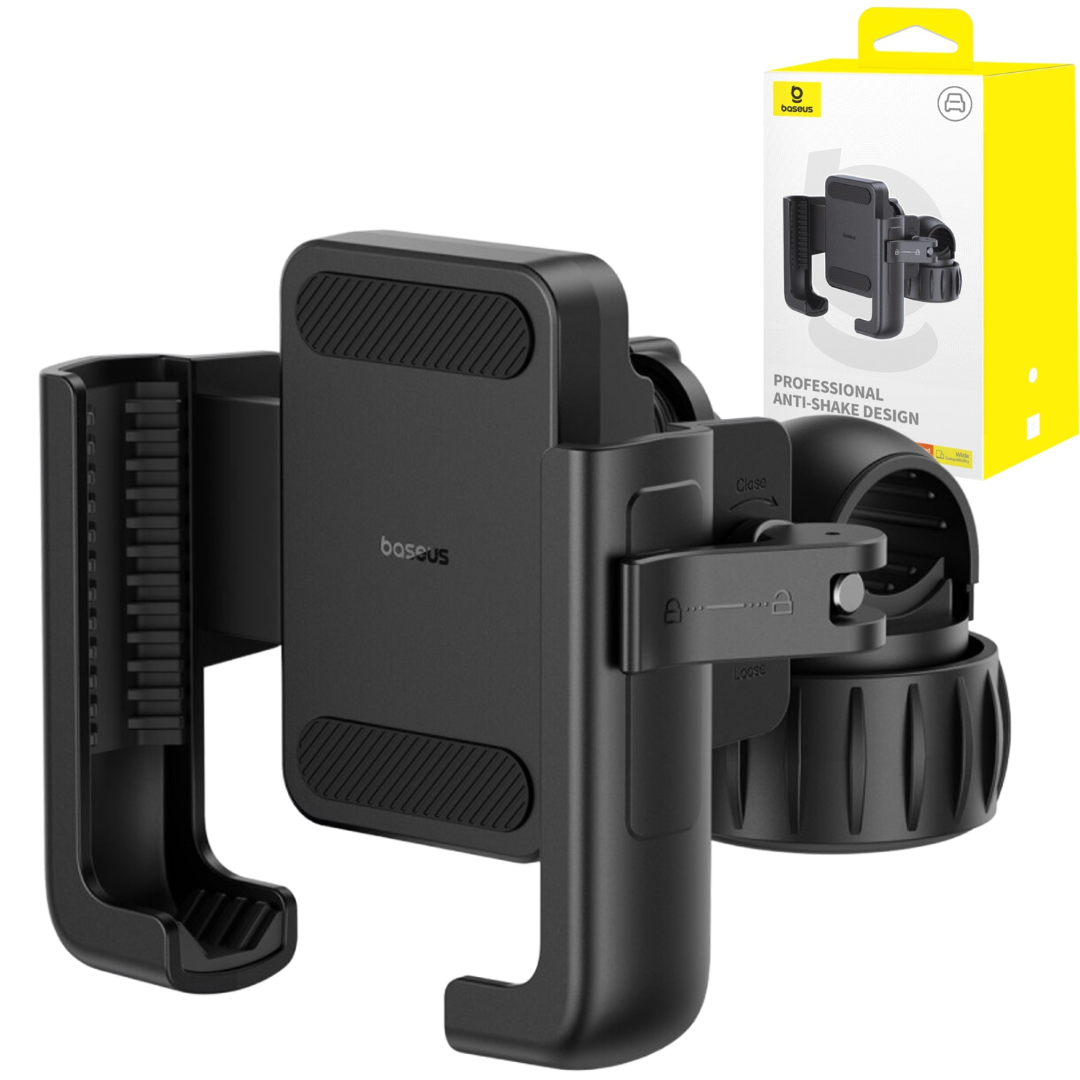 Тримач для смартфона на велосипед BASEUS на кермо Чорний (C40572301111-00)