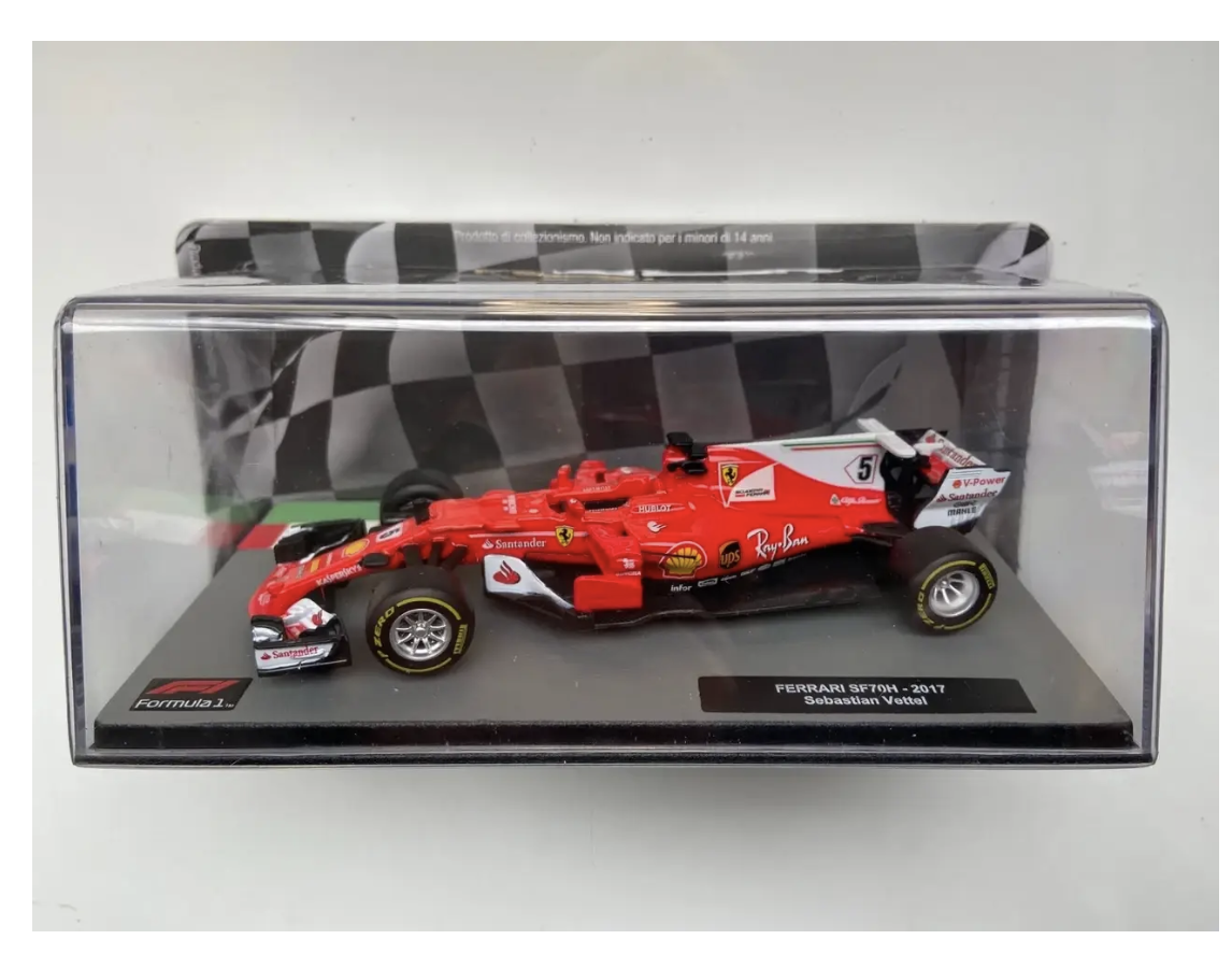 Коллекционная модель Ferrari SF70H, Sebastian Vettel 2017 Formula 1 Centauria 1:43
