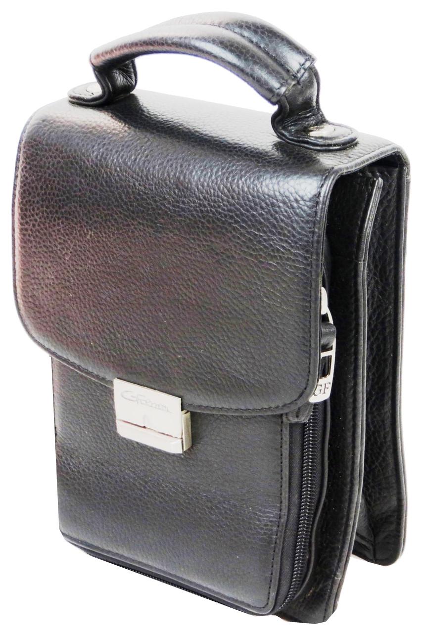 Барсетка кожаная мужская Giorgio Ferretti EF053 Черный