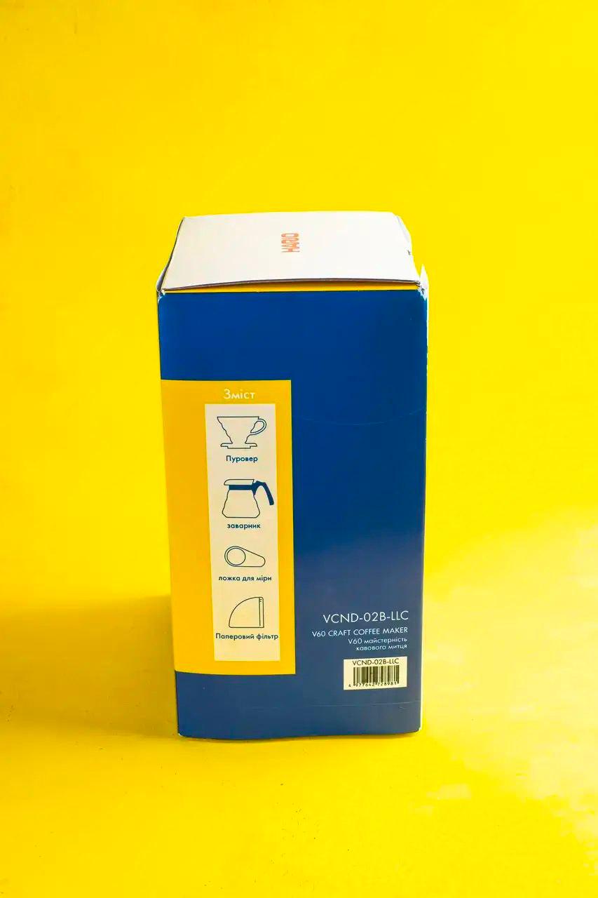 Набор для приготовления кофе Hario V60 CRAFT Ukraine "Заварюй та підтримуй" (VCND-02B-LLC) - фото 2 Набор для приготовления кофе Hario V60 CRAFT Ukraine "Заварюй та підтримуй" (VCND-02B-LLC) - фото 2