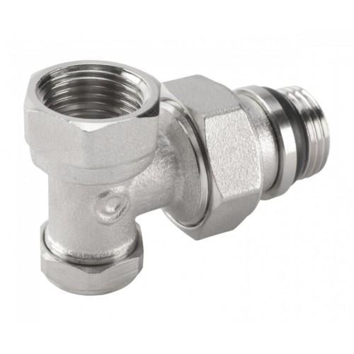 Кран балансувальний радіаторний кутовий Ferro ZPI5Y 1/2"x1/2" з американкою