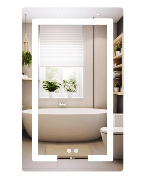 Дзеркало Lidz Kubis KU2 500х800 мм з LED-підсвічуванням Touch (LD78LF936508048448)