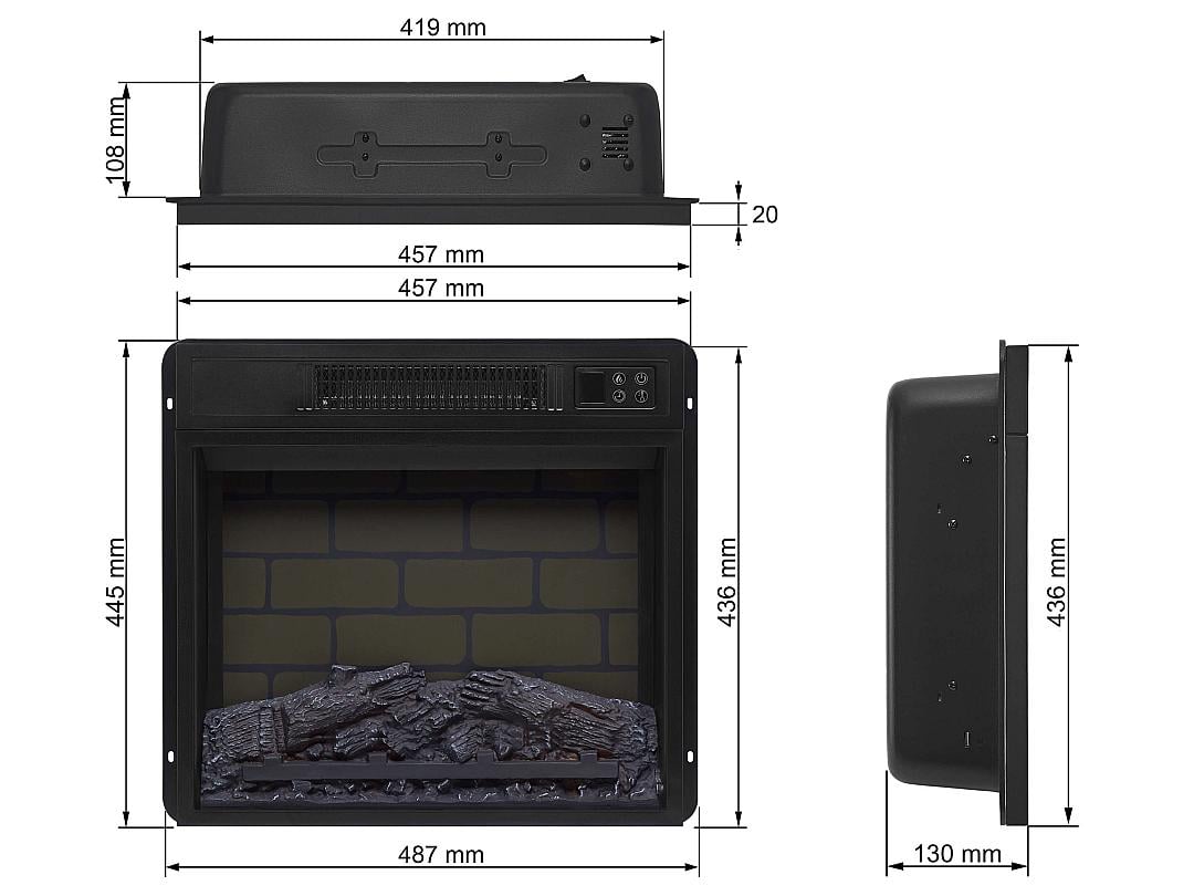 Электрокамин ArtiFlame AF18B с эффектом живого пламени со звуком с регулировкой нагрева (30477245) - фото 3