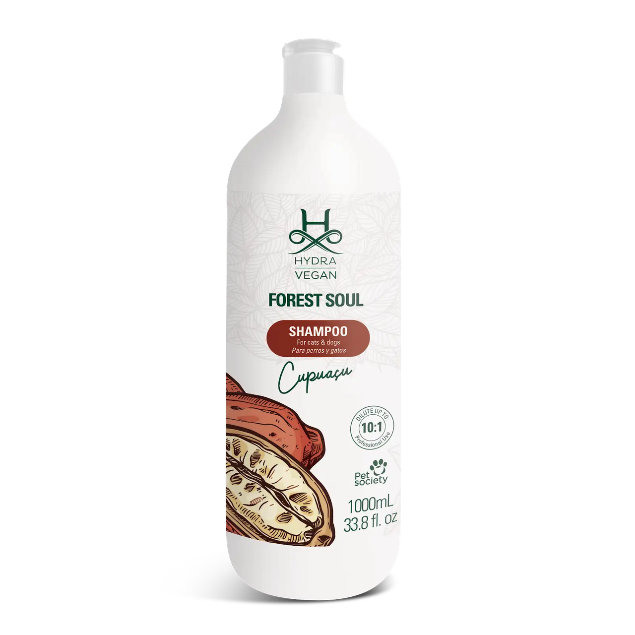 Шампунь для собак и кошек Hydra Vegan Forest Soul Shampoo для частого использования с мягким действием и ароматом Купуаса 1 л (HV28291)