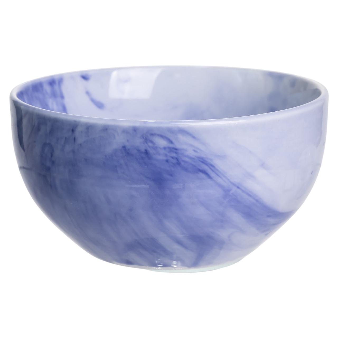 Столовый набор посуды Marble Clara 24 предмета на 6 человек фарфоровый Синий (MD-24-3B) - фото 2