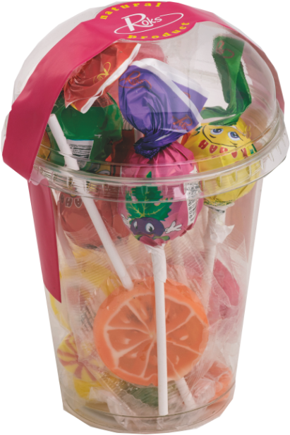 Льодяники на паличці ROKS асорті 192 г 12 склянок 2,3 кг (156)