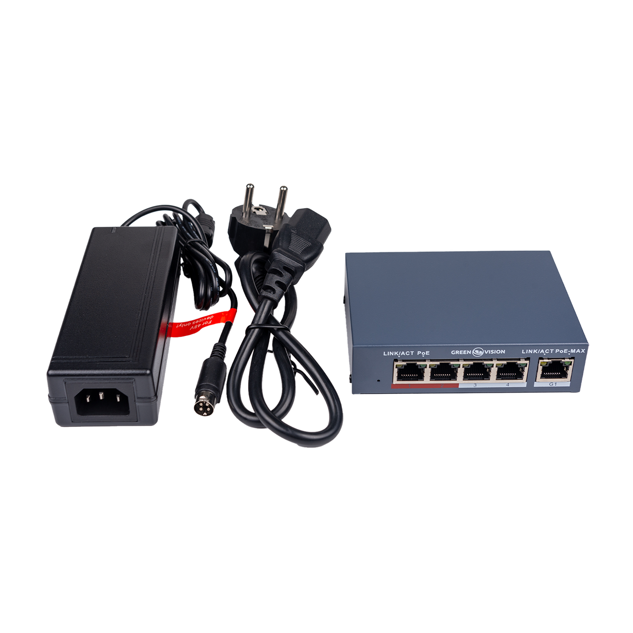 Коммутатор сетевой PoE GreenVision GV-017-AI-4/1P - фото 4 Коммутатор сетевой PoE GreenVision GV-017-AI-4/1P - фото 4