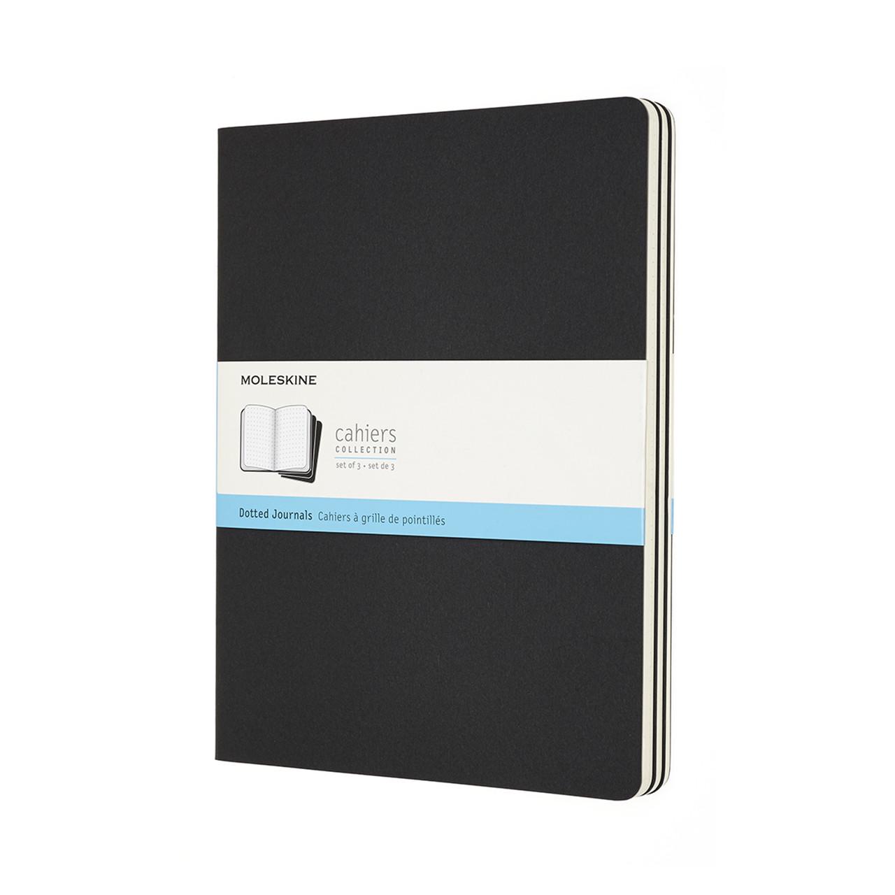 Блокнот Moleskine Cahier большой 120 страниц в точку 19х25 см Черный
