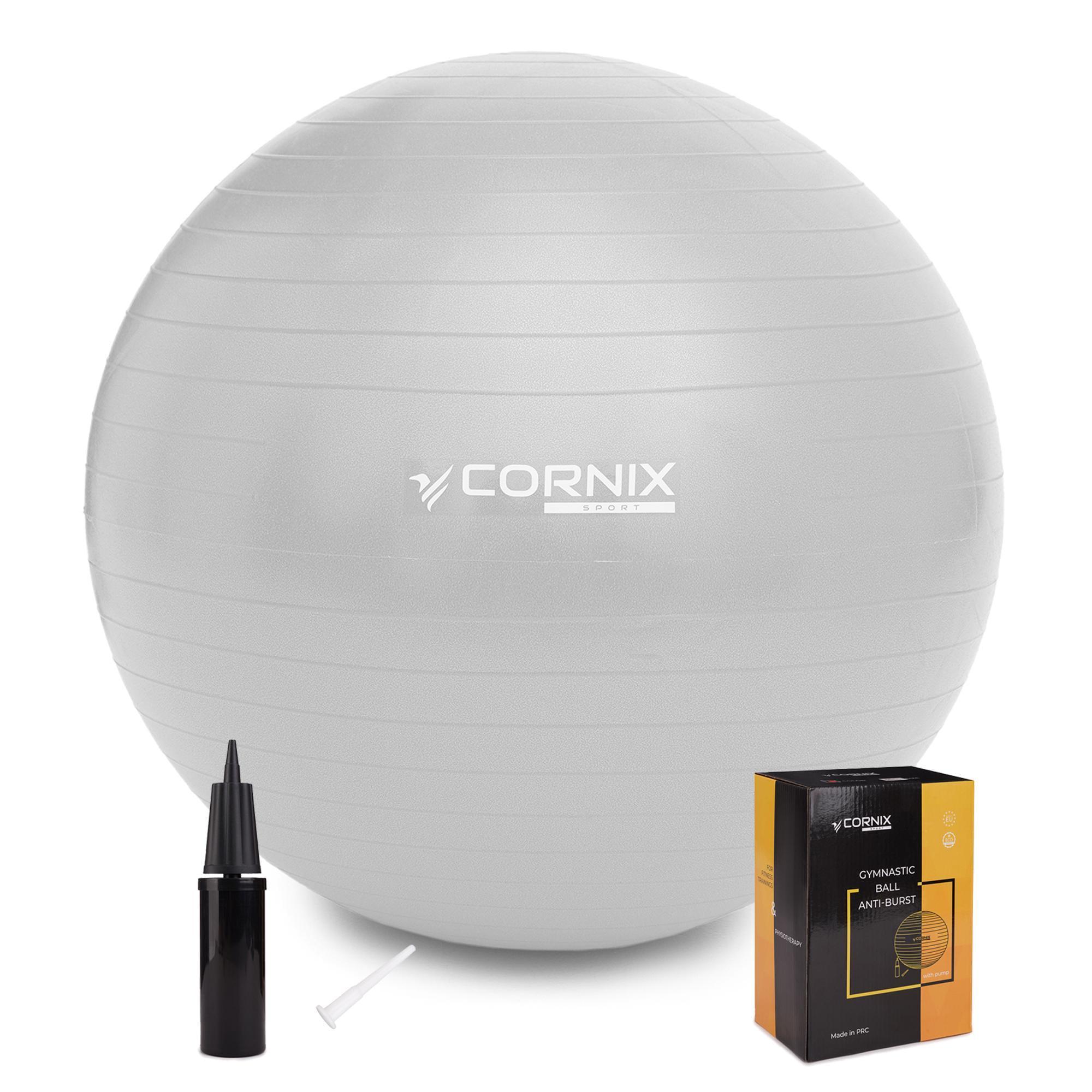 Фитбол для фитнеса Cornix Anti-Burst XR-0359 55 см Silver