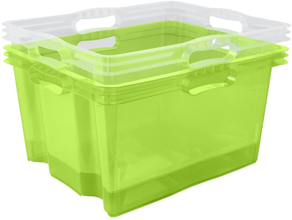 Ящик для зберігання Keeeper Franz 24 л прозорий Салатовий (Кее-0274.2) - фото 7