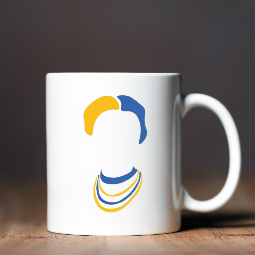 Чашка керамічна глянцева Леся Українка 330 мл Білий (001444)