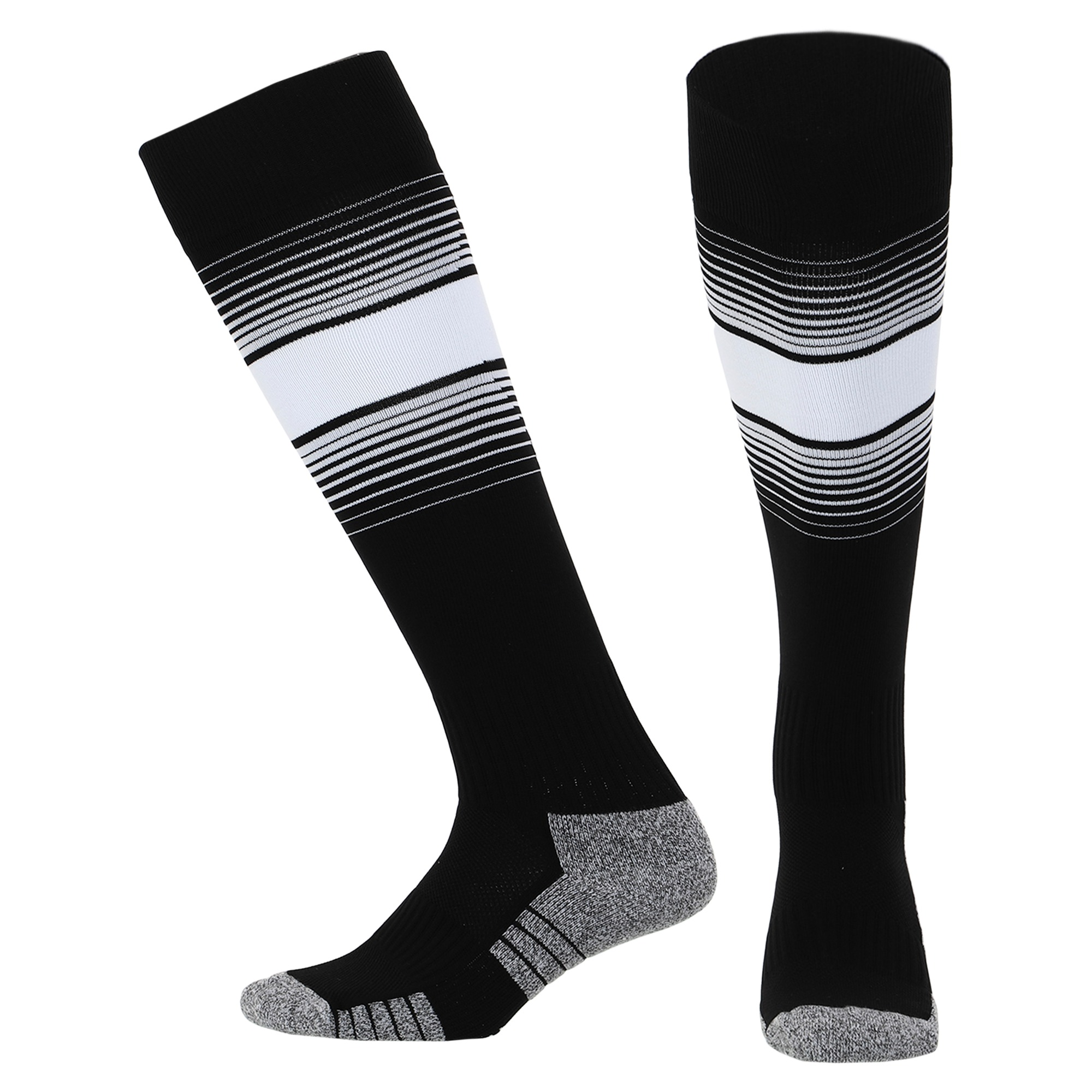 Гетры футбольные укрепленная стопа р. 39-44 Черно-белый (208-651-0105)