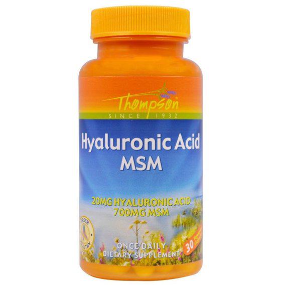 Гиалуроновая кислота Thompson Hyaluronic Acid MSM 30 Veg Caps (THO-61769)