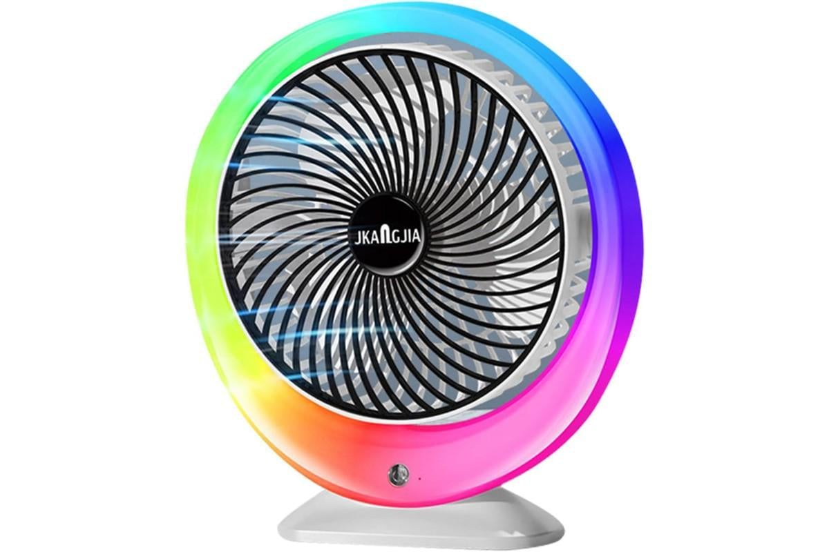 Вентилятор аккумуляторный MF-2183 с LED подсветкой с увлажнителем воздуха TYPE-C RGB (784780651)