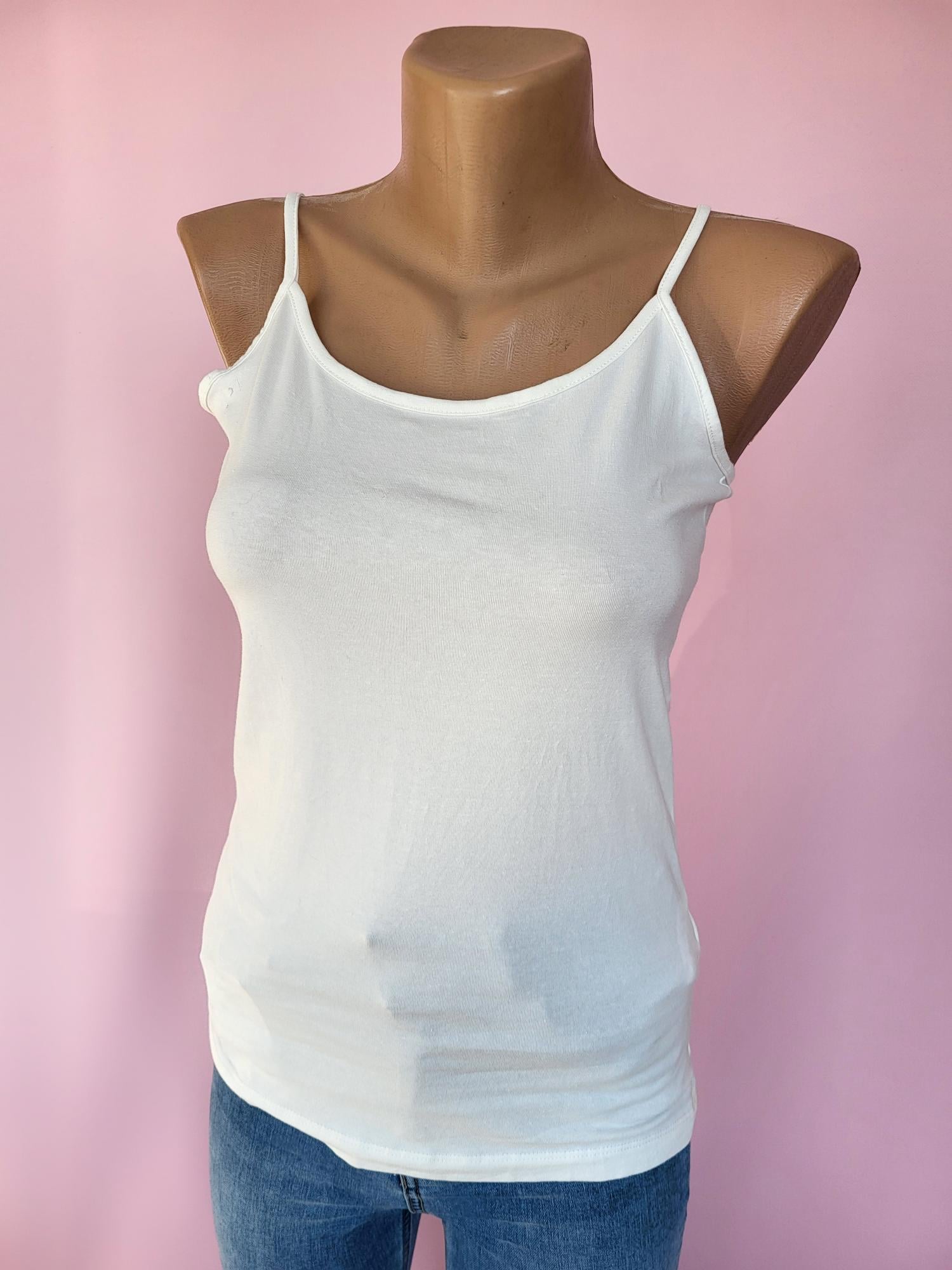 Майка женская базовая на бретельках JDY 11336 S Молочный (42)