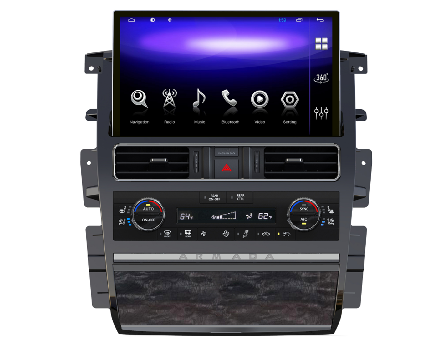 Автомагнитола штатная Torssen для Nissan Patrol/Armada Y62/QX80/QX56 2010-2020 г. +360SU 4/64 GB QLED 13,3"(202304646)